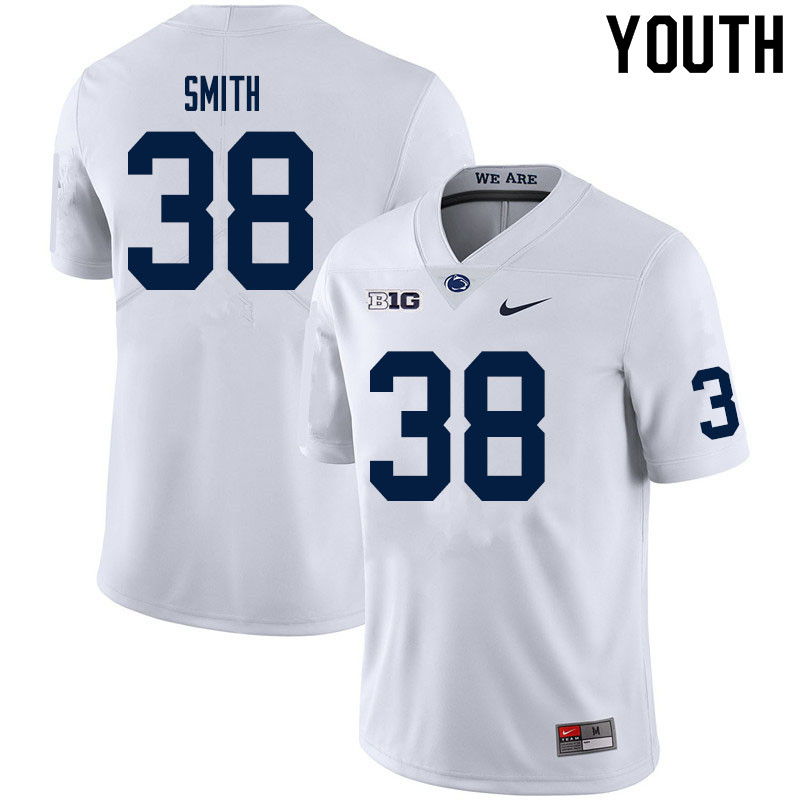 Youth #38 Tank Smith Penn State Nittany Lions College Football Jerseys Sale-White - Click Image to Close